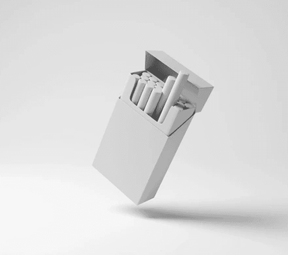 Open Blank Cigarette Box
