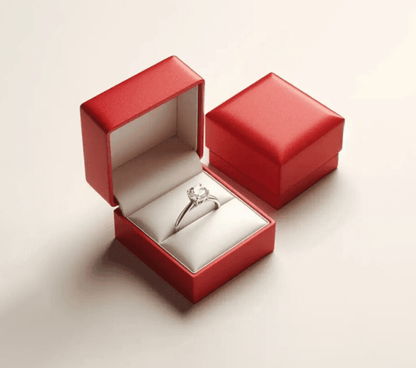 Inside view of a Branded Ring Box