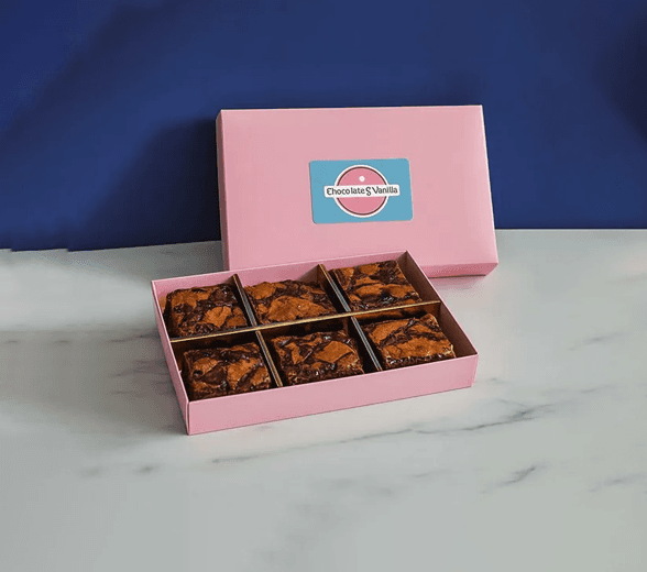 Side view of fudge box