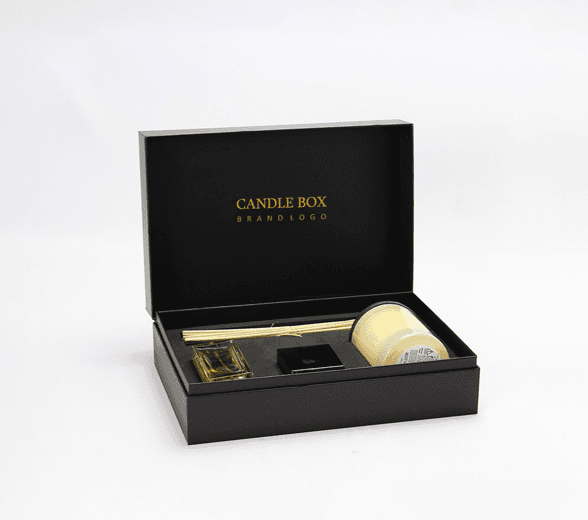 Candle Gift Box with candles and accessories inside
