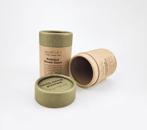 Inside view of cosmetic paper tube