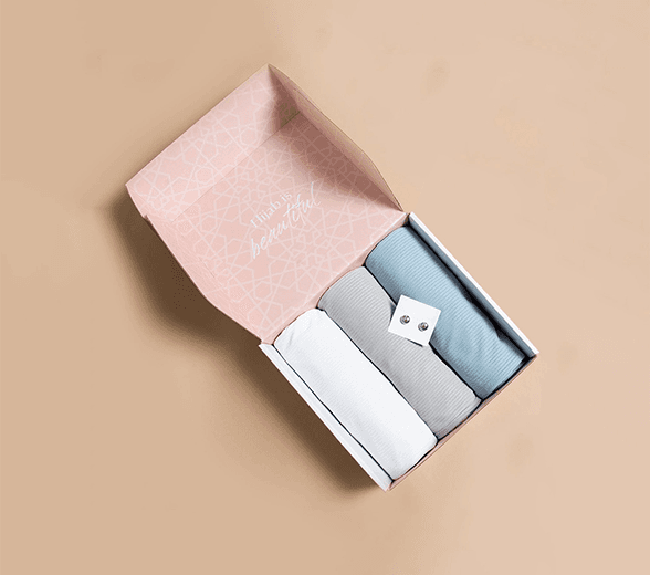 Custom apparel packaging preview