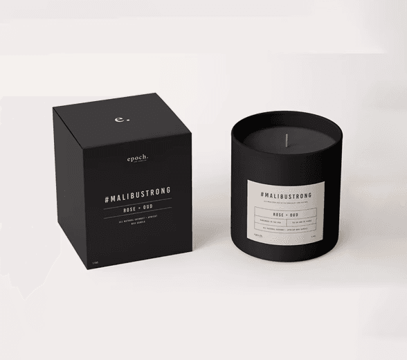 Open Black Candle Box