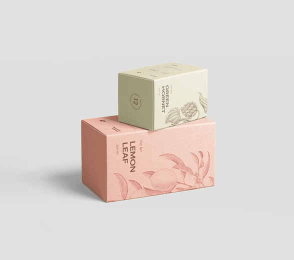 Inside view of custom cosmetic cardboard box