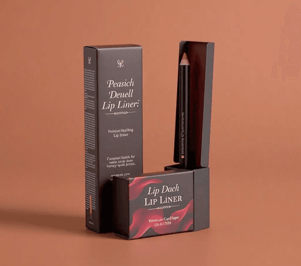 Side view of lip liner box