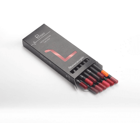 Inside view of lip liner box