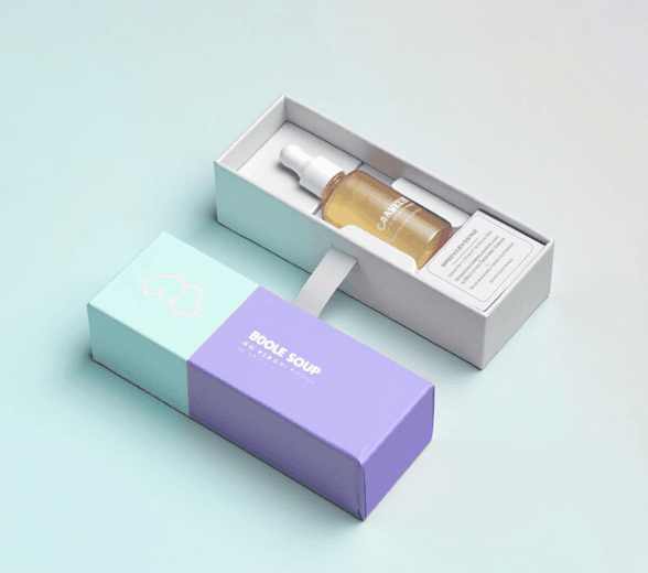 Inside view of custom serum box