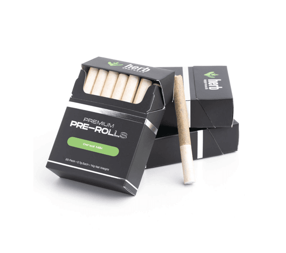 Delta 8 Pre Roll Box with pre-rolls inside