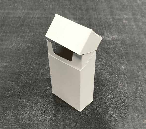 Set of Empty Paper Flip Top Cigarette Boxes