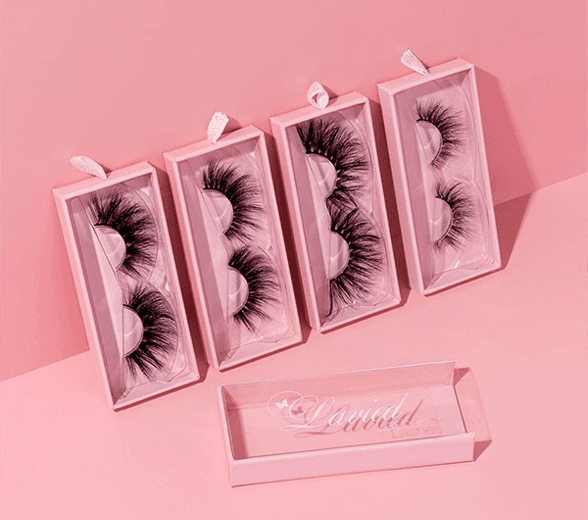 Side view of eyelash box