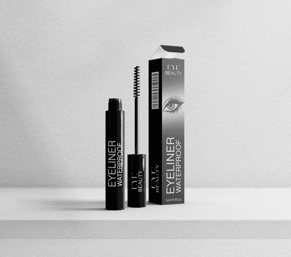 Inside view of eyeliner box