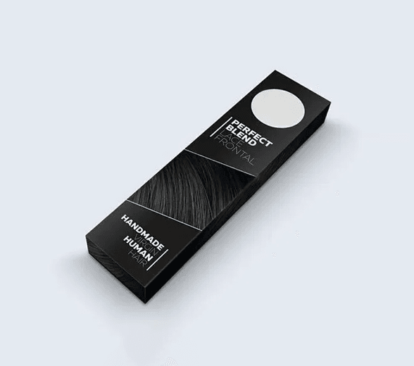 Side view of hair extension box