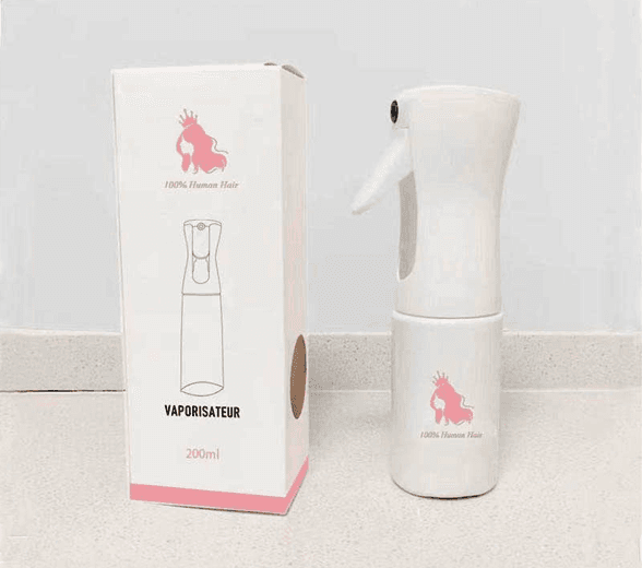 Inside view of hairspray box