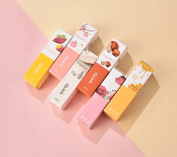 Side view of lip balm box