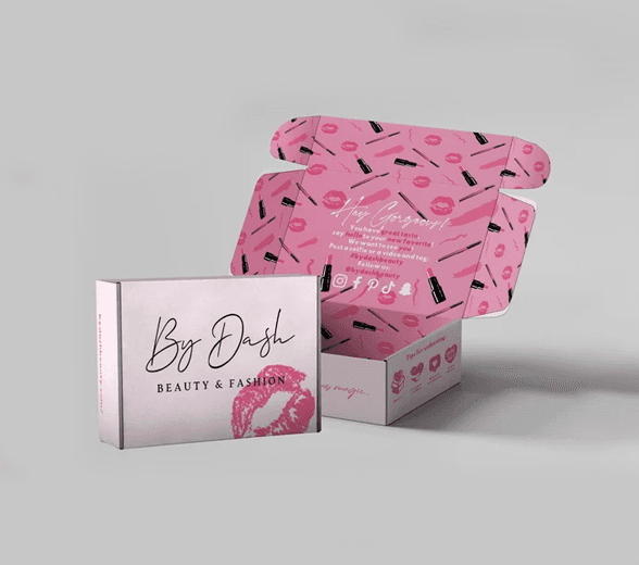 Inside view of makeup box