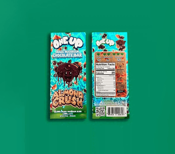 Mushroom chocolate bar packaging preview