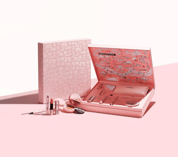 Side view of makeup tool box