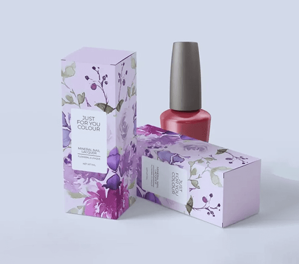 Inside view of nail polish box