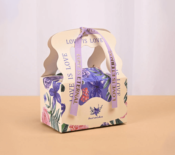 Side view of small candy box