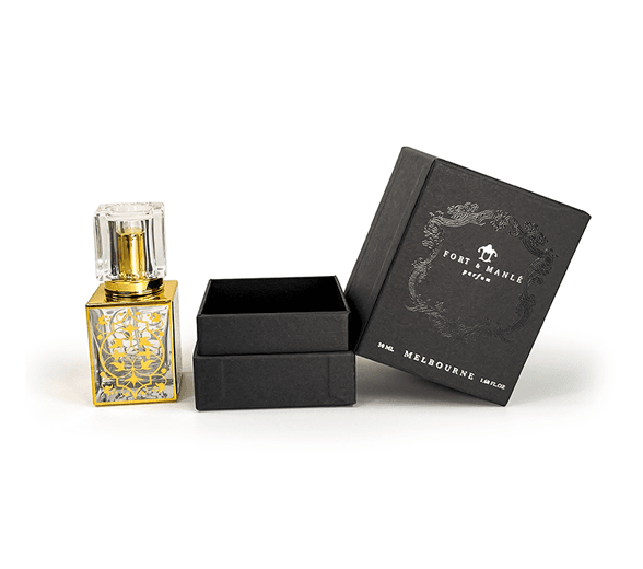 Two-Piece Perfume Box open with product